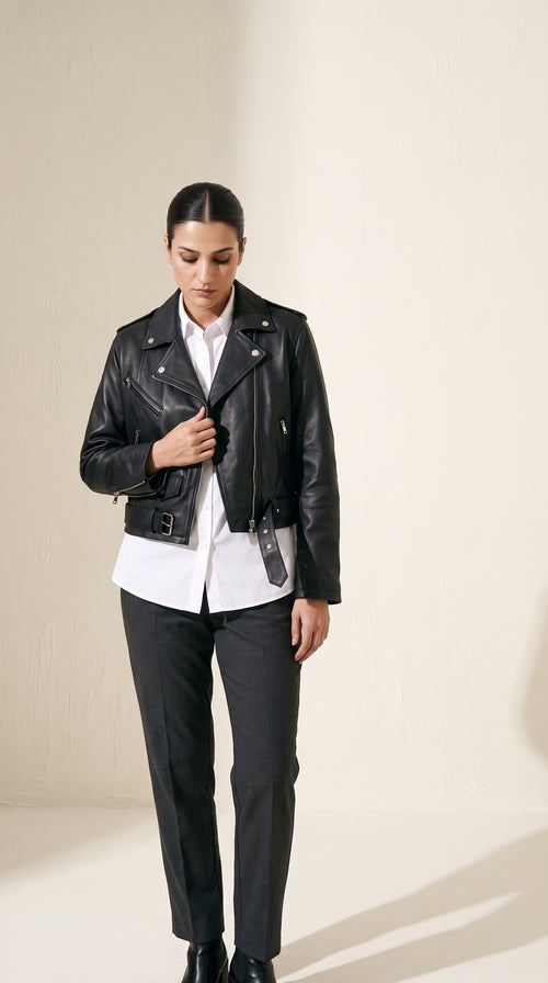 Sheep Leather Biker Jacket